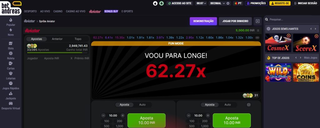 Aviator Betandreas – O jogo onde tudo depende da tua decisão